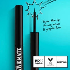 VIVID MATTE LIQUID LINER - BLACK -Auline Makeup 202304XX DMI VMLL ATF02 Product Attribute 3000x300020V1