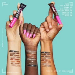THICK IT. STICK IT! ™ BROW GEL 9 THICK IT. STICK IT! ™ BROW GEL -Auline Makeup NYX Professional Makeup THICK IT STICK IT BROW MASCARA VIEW 20Arm20Swatch